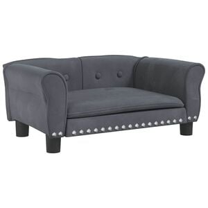 vidaXL Pel&iacute;&scaron;ek pro psy tmavě &scaron;ed&yacute; 70 x 45 x 30 cm samet