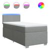 vidaXL Box spring postel s matrac&iacute; světle &scaron;ed&aacute; 90x200 cm textil