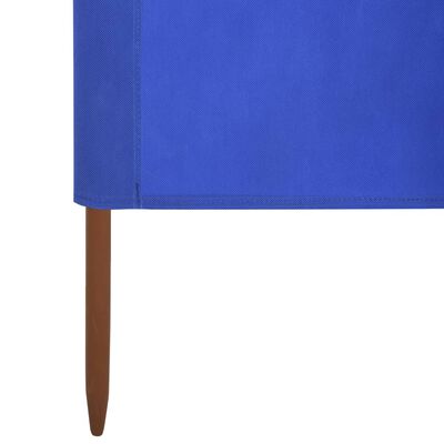 vidaXL 3dílná zástěna proti větru textil 400 x 80 cm azurově modrá