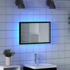 vidaXL Koupelnové zrcadlo s LED světly, černý dub, 60x8,5x37 cm
