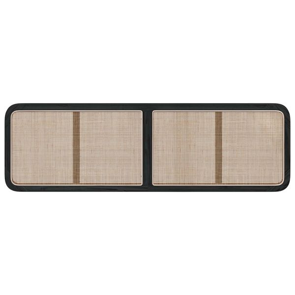 vidaXL Čelo postele s čelo Čern&aacute; 180 x 55 x 3 cm Ratan