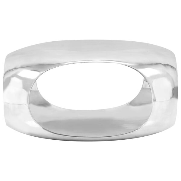 vidaXL Konferenčn&iacute; stolek stř&iacute;brn&yacute; 70 x 70 x 32 cm lit&yacute; hlin&iacute;k