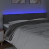 vidaXL Čelo postele s LED tmavě &scaron;ed&eacute; 160x5x78/88 cm textil