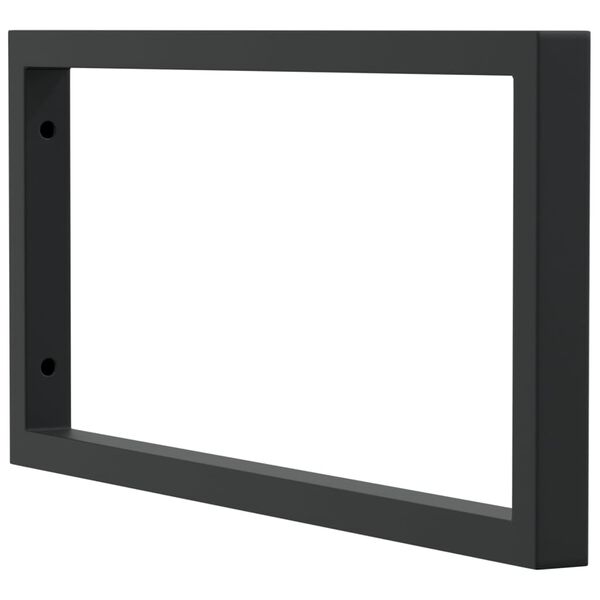 vidaXL Policov&eacute; drž&aacute;ky na umyvadlo 2 ks čern&eacute; obd&eacute;ln&iacute;kov&eacute; ocel