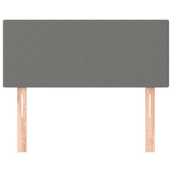 vidaXL Čelo postele tmavě šedé 80 x 5 x 78/88 cm textil