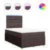 vidaXL Box spring postel s matrac&iacute; tmavě hněd&aacute; 120x200 cm textil