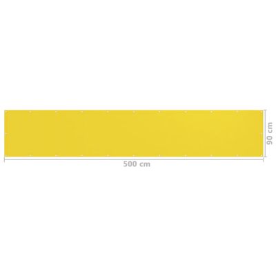 vidaXL Balkónová zástěna žlutá 90 x 500 cm HDPE
