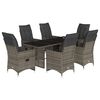 vidaXL 7d&iacute;ln&yacute; zahradn&iacute; bistro set s podu&scaron;kami &scaron;ed&yacute; polyratan