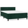 vidaXL Box spring postel s matrac&iacute; tmavě zelen&aacute; 140x190 cm samet
