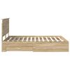 vidaXL R&aacute;m postele s čelo Sonoma dub 150 x 200 cm kompozitn&iacute; dřevo