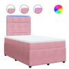 vidaXL Box spring postel s matrac&iacute; růžov&aacute; 120x190 cm samet