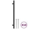 vidaXL N&aacute;bytkov&eacute; &uacute;chytky 10 ks čern&eacute; 224 mm nerezov&aacute; ocel
