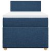 vidaXL Box spring postel s matrac&iacute; modr&aacute; 100 x 200 cm textil