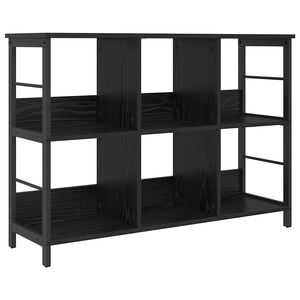 vidaXL Knihovna 6 &uacute;rovn&iacute; 102 x 32 x 72,5 cm Kompozitn&iacute; dřevo Čern&yacute; dub