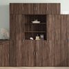vidaXL Skř&iacute;ň highboard hněd&yacute; dub 80 x 42,5 x 185 cm kompozitn&iacute; dřevo