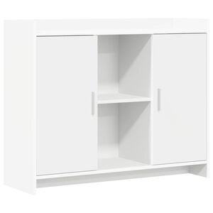 vidaXL Serv&iacute;rovac&iacute; skř&iacute;ň B&iacute;l&aacute; 98,5 x 33 x 80 cm Kompozitn&iacute; dřevo