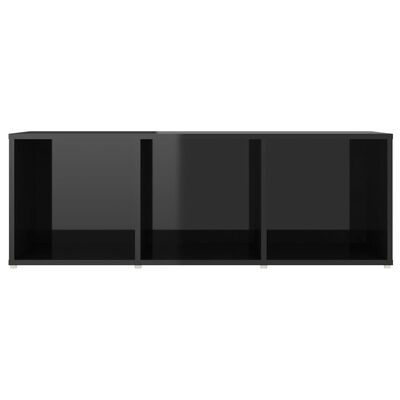 vidaXL TV stolek černý s vysokým leskem 107 x 35 x 37 cm dřevotříska