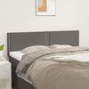 vidaXL Čela postele 2 ks &scaron;ed&aacute; 72 x 5 x 78/88 cm uměl&aacute; kůže