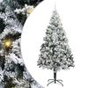 vidaXL Uměl&yacute; v&aacute;nočn&iacute; stromeček B&iacute;l&aacute; 240 cm PVC, ocel a plast
