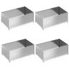 vidaXL Okraj tr&aacute;vn&iacute;ku 4 pcs 100 x 60 x 35 cm Ocel Stř&iacute;brn&aacute;