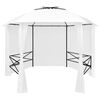 vidaXL Zahradn&iacute; party stan se z&aacute;věsy 360 x 312 x 265 cm b&iacute;l&yacute; 180 g/m&sup2;
