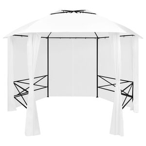 vidaXL Zahradn&iacute; party stan se z&aacute;věsy 360 x 312 x 265 cm b&iacute;l&yacute; 180 g/m&sup2;