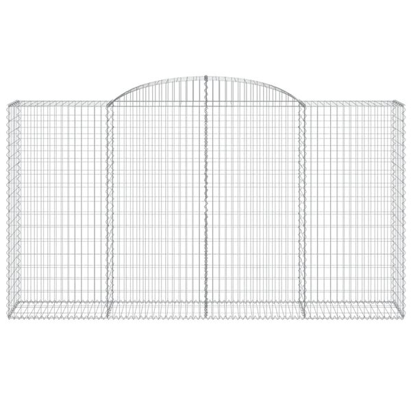 vidaXL Klenuté gabionové koše 9 ks 300x50x160/180cm pozinkované železo