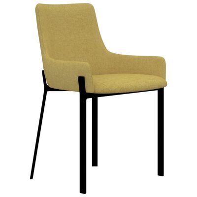 vidaXL Jídelní židle 2 ks žluté textil