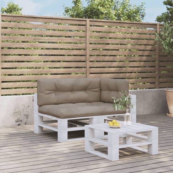 vidaXL Podu&scaron;ky na palety 3 ks taupe textil