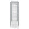 vidaXL Klenuté gabionové koše 15ks 400x50x140/160cm pozinkované železo