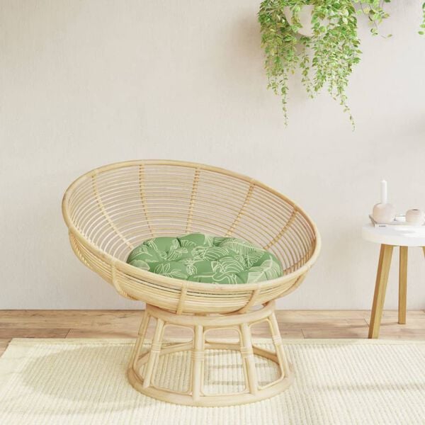 vidaXL Kulat&yacute; sed&aacute;k vzor list&iacute; &Oslash; 60 x 11 cm oxfordsk&aacute; tkanina