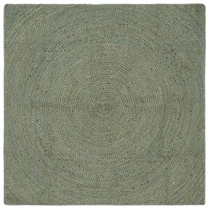 vidaXL Kusov&eacute; koberce Olivově zelen&aacute; 120 x 120 cm juta