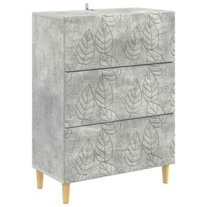 vidaXL Skř&iacute;ň se z&aacute;suvkami Betonově &scaron;ed&aacute; 66 x 34,5 x 90 cm
