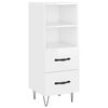 vidaXL Skř&iacute;ň highboard b&iacute;l&aacute; s vysok&yacute;m leskem 34,5x34x180 cm kompozit