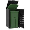 vidaXL Box na 1 popelnici čern&yacute; 69 x 79 x 117 cm ocel