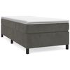 vidaXL Box spring postel s matrac&iacute; tmavě &scaron;ed&aacute; 90x200 cm samet