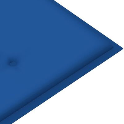 vidaXL Lavice Batavia s královsky modrou poduškou 120 cm masivní teak