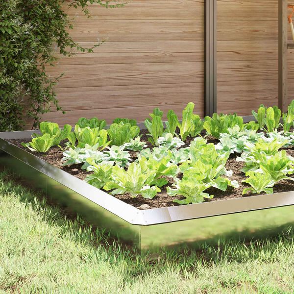 vidaXL Hlem&yacute;žďov&aacute; oplocen&iacute; 16 pcs Stř&iacute;brn&aacute; Nerezov&aacute; ocel