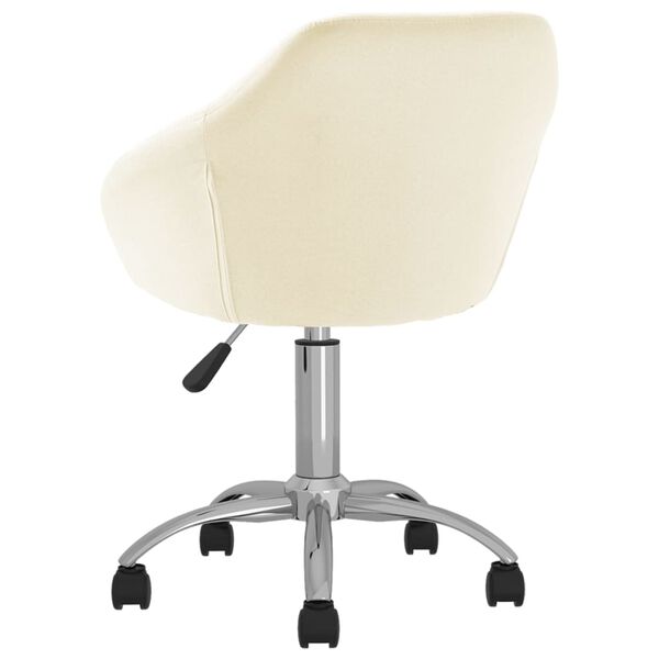 vidaXL Otočn&aacute; j&iacute;deln&iacute; židle kr&eacute;mov&aacute; textil