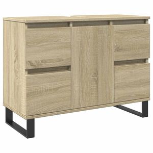 vidaXL Koupelnov&aacute; skř&iacute;ňka dub sonoma 80 x 33 x 60 cm kompozitn&iacute; dřevo