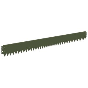 vidaXL Okraj tr&aacute;vn&iacute;ku 10 ks 103 x 10 cm Ocel Olivově zelen&aacute;