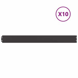 vidaXL Travn&iacute; lemy 10 ks čern&eacute; 10x103 cm ocel v&aacute;lcovan&aacute; za studena