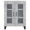 vidaXL Skř&iacute;ň highboard betonově &scaron;ed&aacute; 69,5x34x180 cm kompozitn&iacute; dřevo