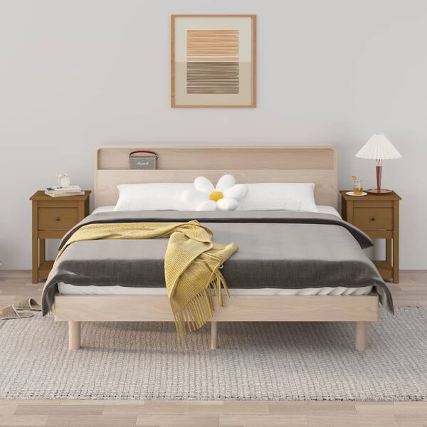 vidaXL Nočn&iacute; stolky 2 ks medově hněd&eacute; 40x35x61,5 cm masivn&iacute; borovice