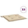 vidaXL Podu&scaron;ky na zahradn&iacute; židli 4 ks b&eacute;žov&eacute; 50x50x4 cm l&aacute;tka oxford