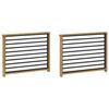 vidaXL Modul opěrek 2 pcs B&iacute;l&aacute; 80 x 6 x 61 cm Masivn&iacute; ak&aacute;tov&eacute; dřevo