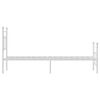 vidaXL Kovový rám postele s hlavovým a nožním čelem bílý 80 x 200 cm
