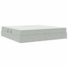 vidaXL Postel s &uacute;ložn&yacute;m prostorem a matrac&iacute; Světle &scaron;ed&aacute; 200 x 200 cm