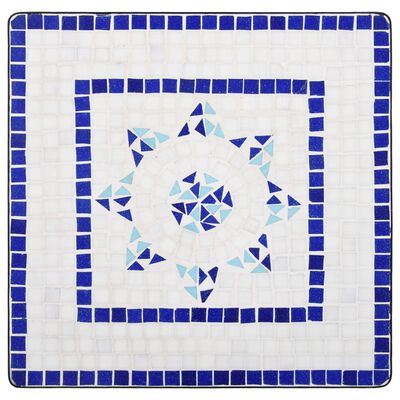 vidaXL Mozaikový bistro stolek modrobílý 60 cm keramika