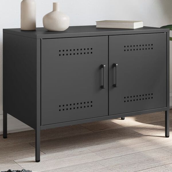 vidaXL TV skř&iacute;ňka čern&aacute; 68 x 39 x 50,5 cm ocel